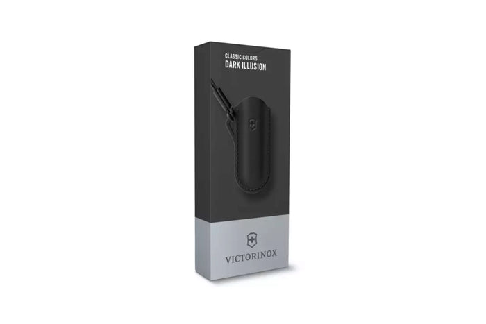 Etui cuir noir Victorinox Dark Illusion pour couteaux suisses 7cm
