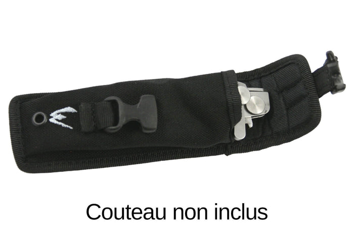 Etui Wildsteer POTAC00 pour couteau W Pocket en nylon Cordura Noire avec fixation MOLLE