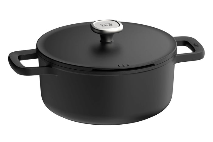 Faitout antiadhérent Berghoff Leo Phantom en aluminium recyclé 24cm avec couvercle et maniques