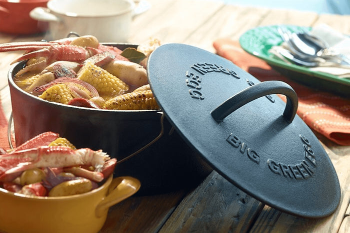 Faitout hollandais en fonte 5,2L pour Big Green Egg Medium, Large, XL, et 2XL 27cm