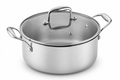 Faitout Pradel Excellence Lumia en inox avec couvercle en verre - 20cm