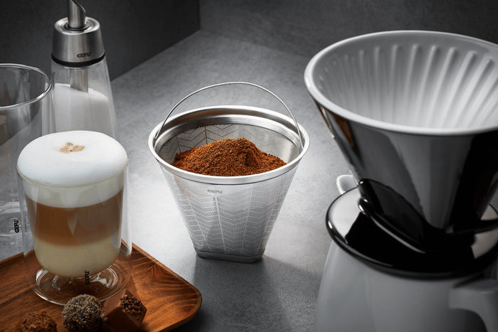Filtre à café Gefu Flavo à usage permanent en acier inoxydable