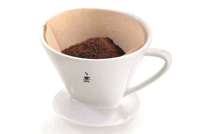 Filtre à café Gefu SANDRO en porcelaine blanche taille 4