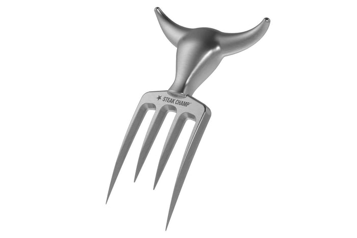 Fourchette à viande Steak Champ Bull Fork en zinc chromé 16,5cm