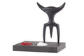 Fourchette à viande Tridens Série Limitée Onyx et son socle en paperstone