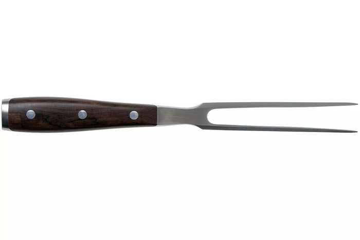 Fourchette à viande Wüsthof Ikon forgée 16cm en bois de grenadille
