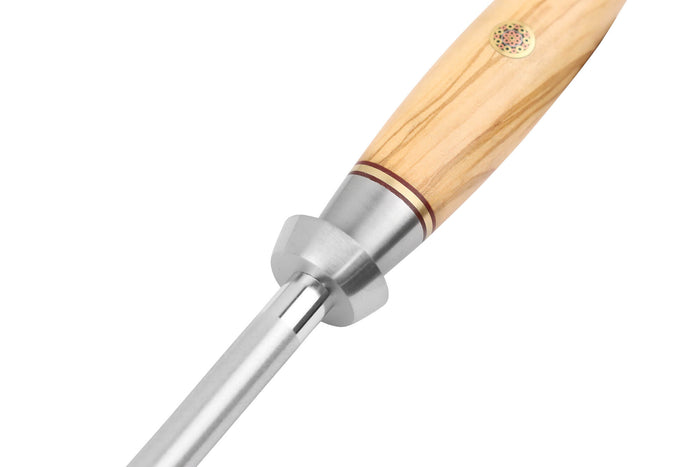 Fusil à aiguiser Fukito Olive diamant mèche ronde 20cm