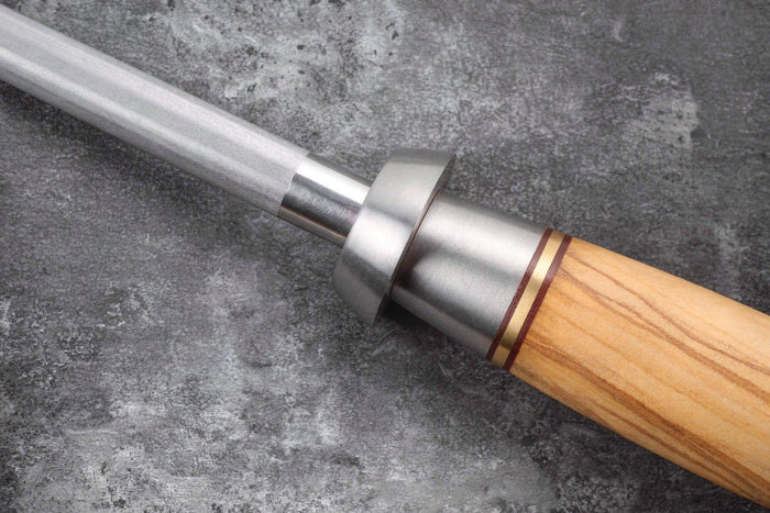 Fusil à aiguiser Fukito Olive diamant mèche ronde 20cm
