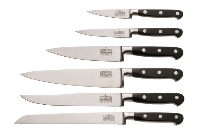 Gamme de couteaux V. Sabatier inox manches 3 rivets