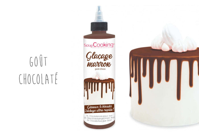 Glaçage marron prêt à l'emploi Scrapcooking - Goût chocolat 130g