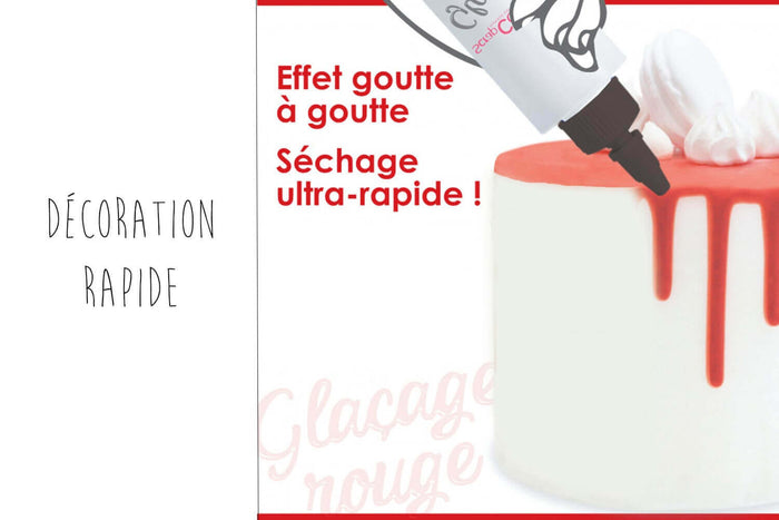 Glaçage rouge prêt à l'emploi Scrapcooking - Goût chocolat 130g