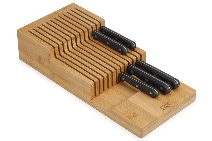 Grand range-couteaux Joseph Joseph Bamboo DrawerStore pour tiroir à 2 niveaux en bambou