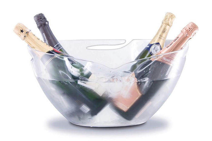 Grand seau à champagne transparent Pulltex avec poignées