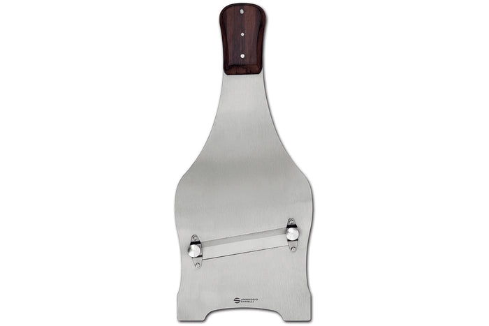 Grande mandoline à truffes Ambrogio Sanelli 35cm en acier inoxydable et palissandre