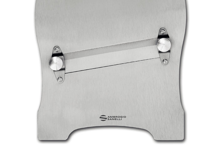 Grande mandoline à truffes Ambrogio Sanelli 35cm en acier inoxydable et palissandre