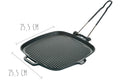 Grill viande carré en fonte - 25,5x25,5cm