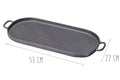 Grill viande ovale en fonte - 53x23cm
