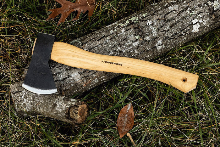 Hache Condor Greenland 61401 manche en bois hickory + couvre-lame en cuir