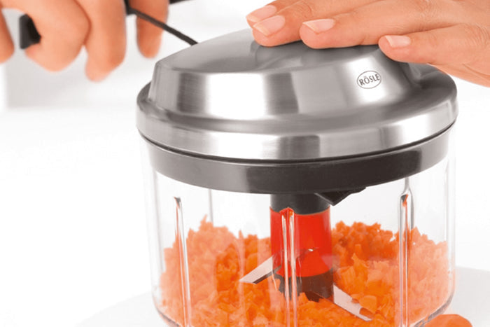 Hachoir mécanique Rosle Multi-Cut avec lames amovibles et accessoires
