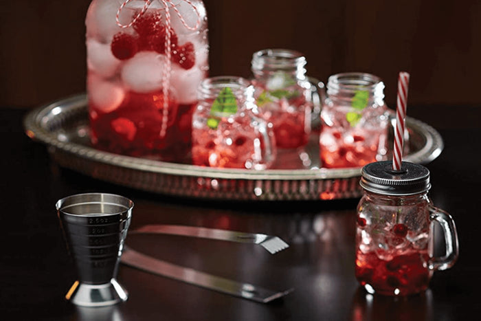 Jigger à cocktail Barcraft en acier inoxydable avec 6 marquages de mesure