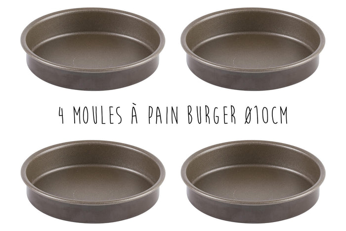 Kit Burger La Bonne Graine - Coupe-frites, presse à steak haché et 4 moules à pain