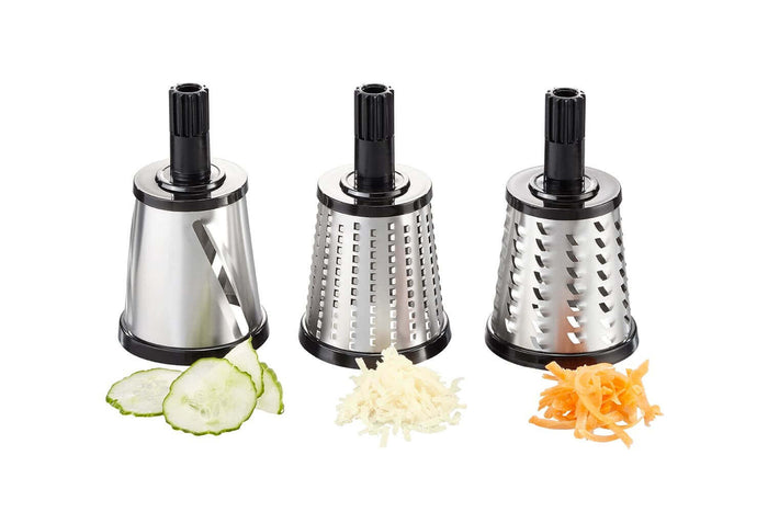 Kit complémentaire "râpe + 3 tambours" pour hachoir à viande Gefu Transforma
