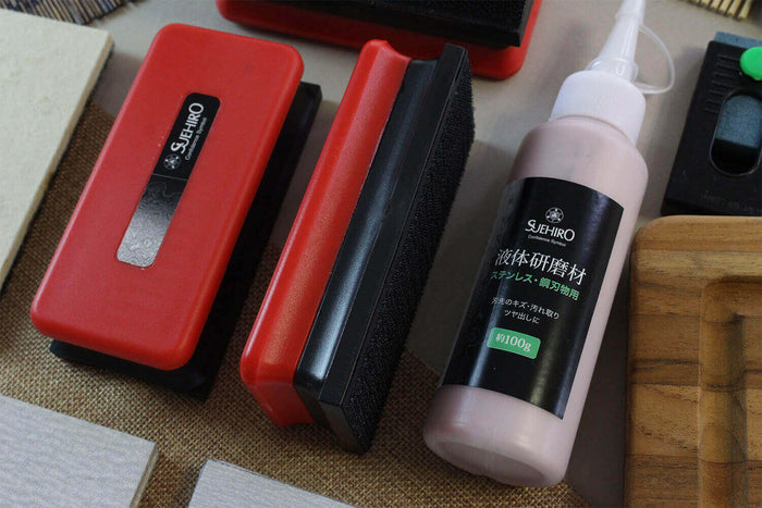 Kit complet japonais Suehiro pour effacer la rouille et polir les lames