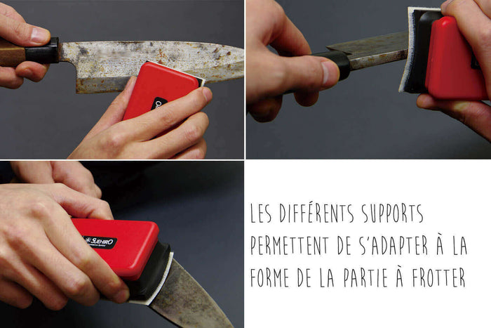 Kit complet japonais Suehiro pour effacer la rouille et polir les lames