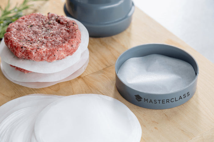 Kit de préparation de burgers MasterClass en polymère gris + 100 disques de cire