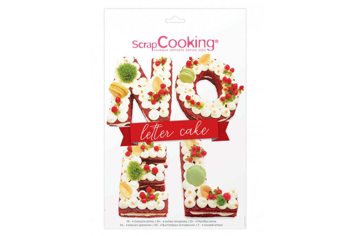 Kit letter cake Noël Scrapcooking 4 gabarits - Réutilisable