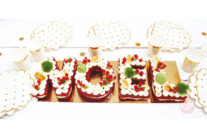 Kit letter cake Noël Scrapcooking 4 gabarits - Réutilisable