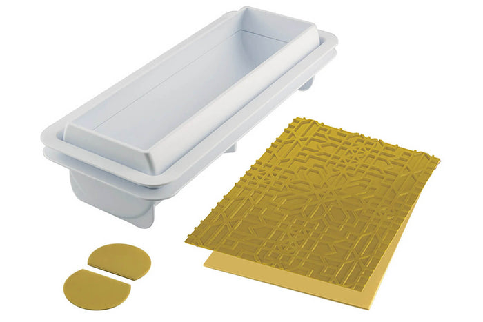 Kit Moule 3D Silikomart Maya Bûche 25x8x6,7cm + accessoires