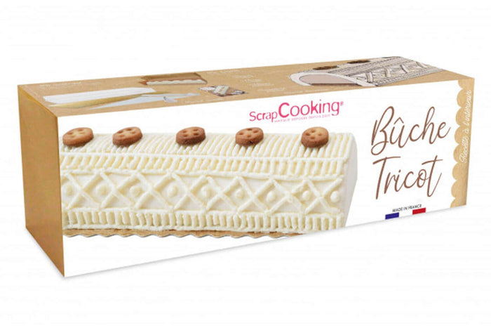 Kit moule à bûche glacée tricot Scrapcooking + support et boîte de transport