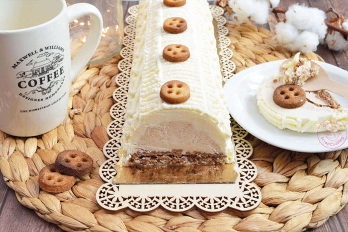 Kit moule à bûche glacée tricot Scrapcooking + support et boîte de transport