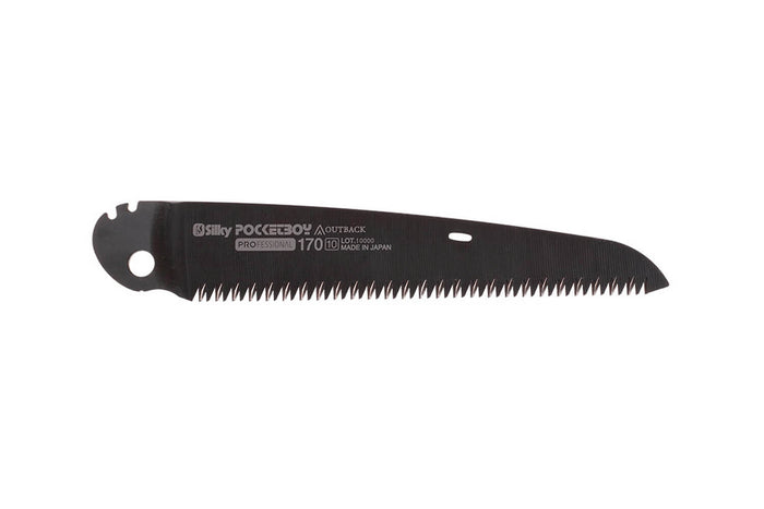 Lame droite de rechange noire 17cm Silky Outback Edition 751-17 pour scie Pocketboy