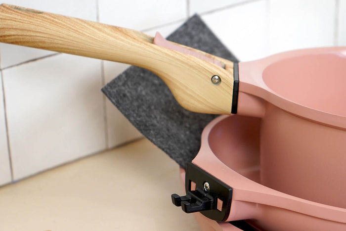L'Incroyable Kit Cookut 2 poêles et 1 casserole à poignée amovible - guimauve