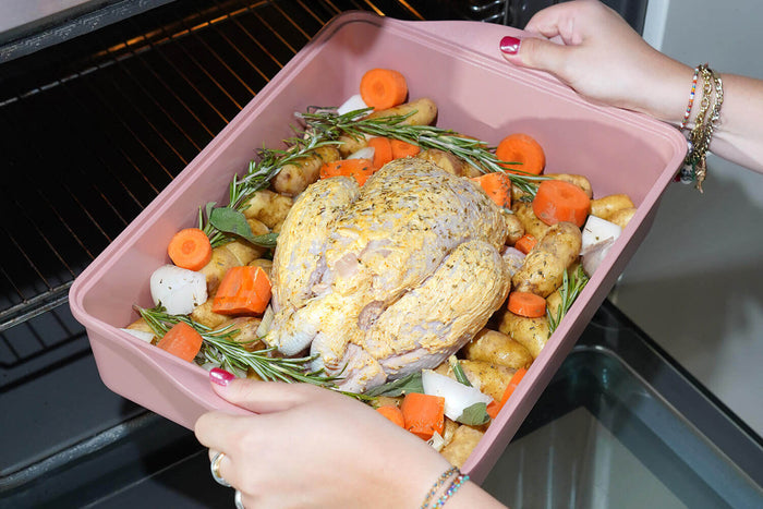 L'Incroyable Plat Ajustable Cookut 40x30cm guimauve