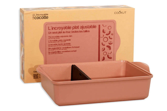 L'Incroyable Plat Ajustable Cookut 40x30cm guimauve