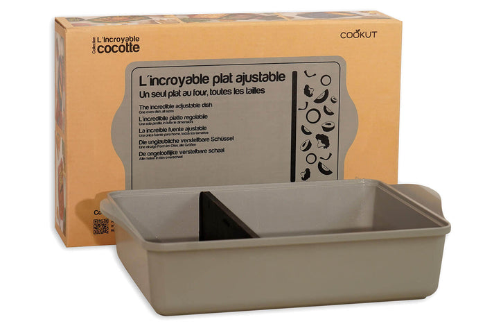 L'Incroyable Plat Ajustable Cookut 40x30cm perle