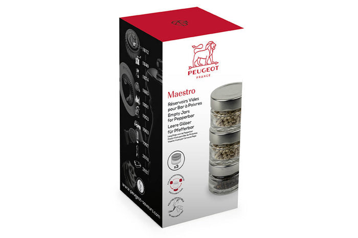 Lot de 3 réservoirs Peugeot pour moulin Maestro + 1 feutre effaçable