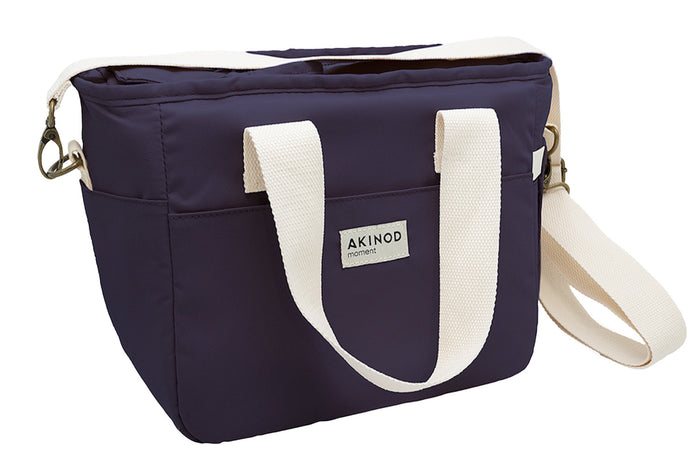 Lunch bag isotherme Akinod 08:17 en polycoton bleu navy 7L