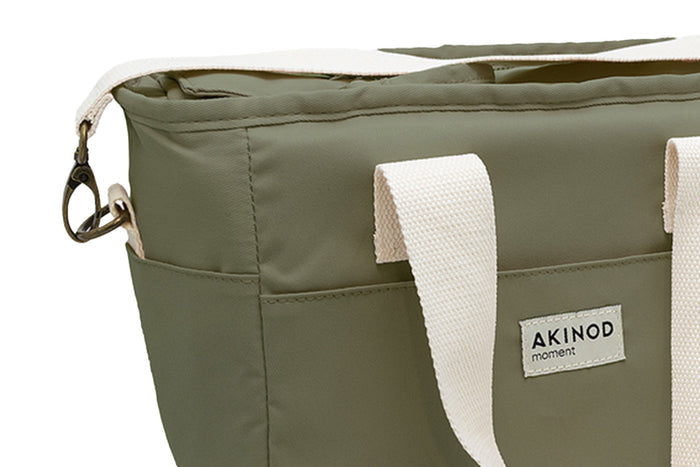 Lunch bag isotherme Akinod 08:17 en polycoton olive 7L