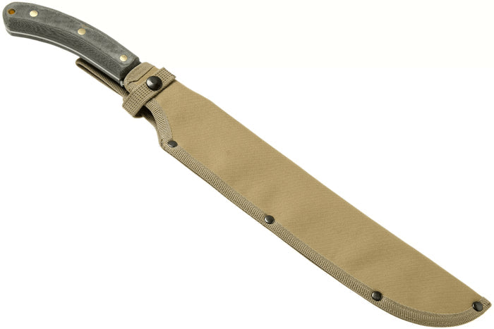 Machette Esee Darien lame carbone 31,5cm manche micarta gris + étui
