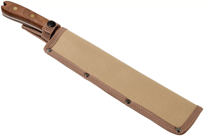 Machette Esee Expat Libertariat lame acier carbone 22,8cm manche bois de noyer + étui