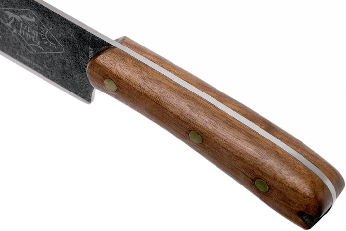 Machette Esee Expat Libertariat lame acier carbone 22,8cm manche bois de noyer + étui
