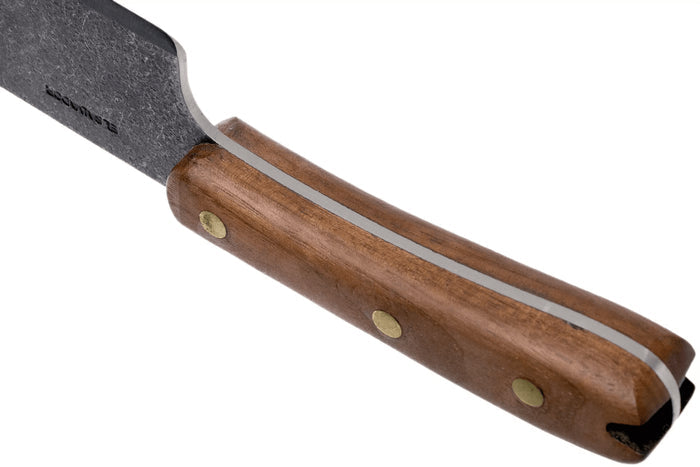 Machette Esee Expat Libertariat lame acier carbone 22,8cm manche bois de noyer + étui