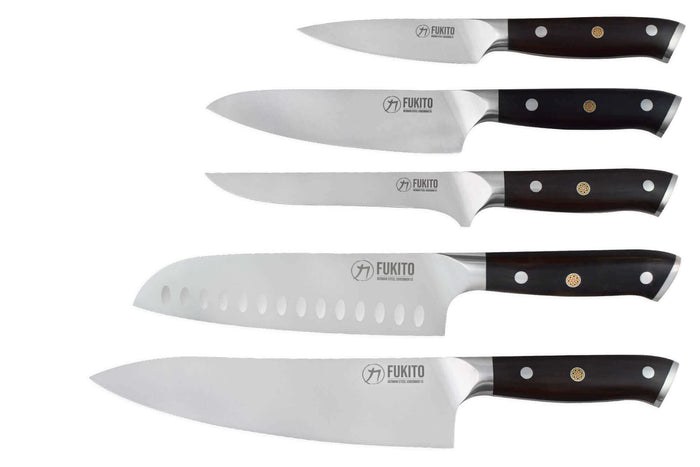 Mallette 5 couteaux de cuisine Fukito Ebène X50
