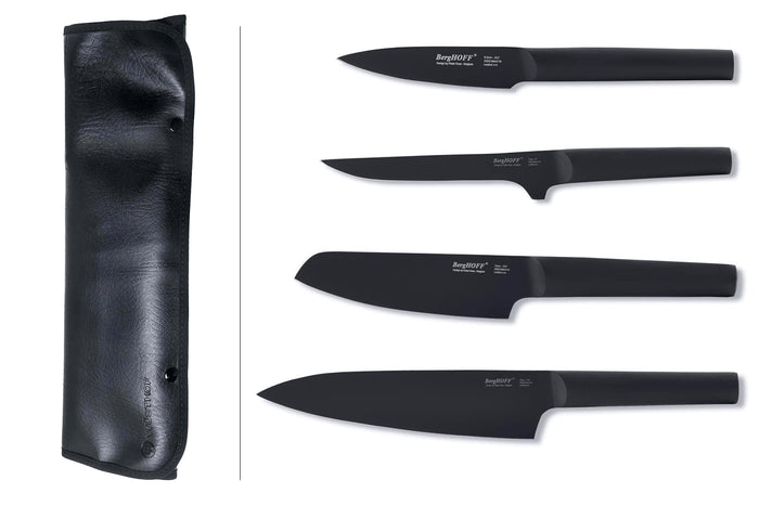 Mallette de cuisinier 4 couteaux Ron Titan acier noir Berghoff