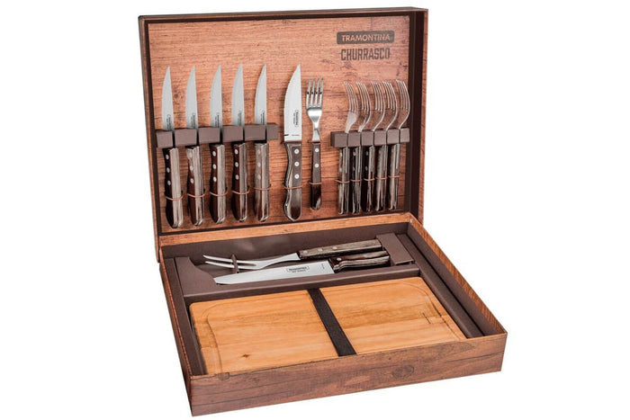 Mallette pour barbecue Tramontina Churrasco 15 pièces