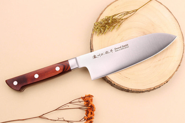 Mallette Satake Cutlery Brown Pakkawood 4 couteaux japonais